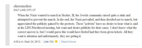 These women are "attention-seeking"...and like Nazis.