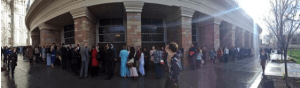 The line wrapped around the tabernacle.